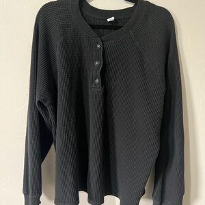 Old Navy Women’s Black Henley Sweater